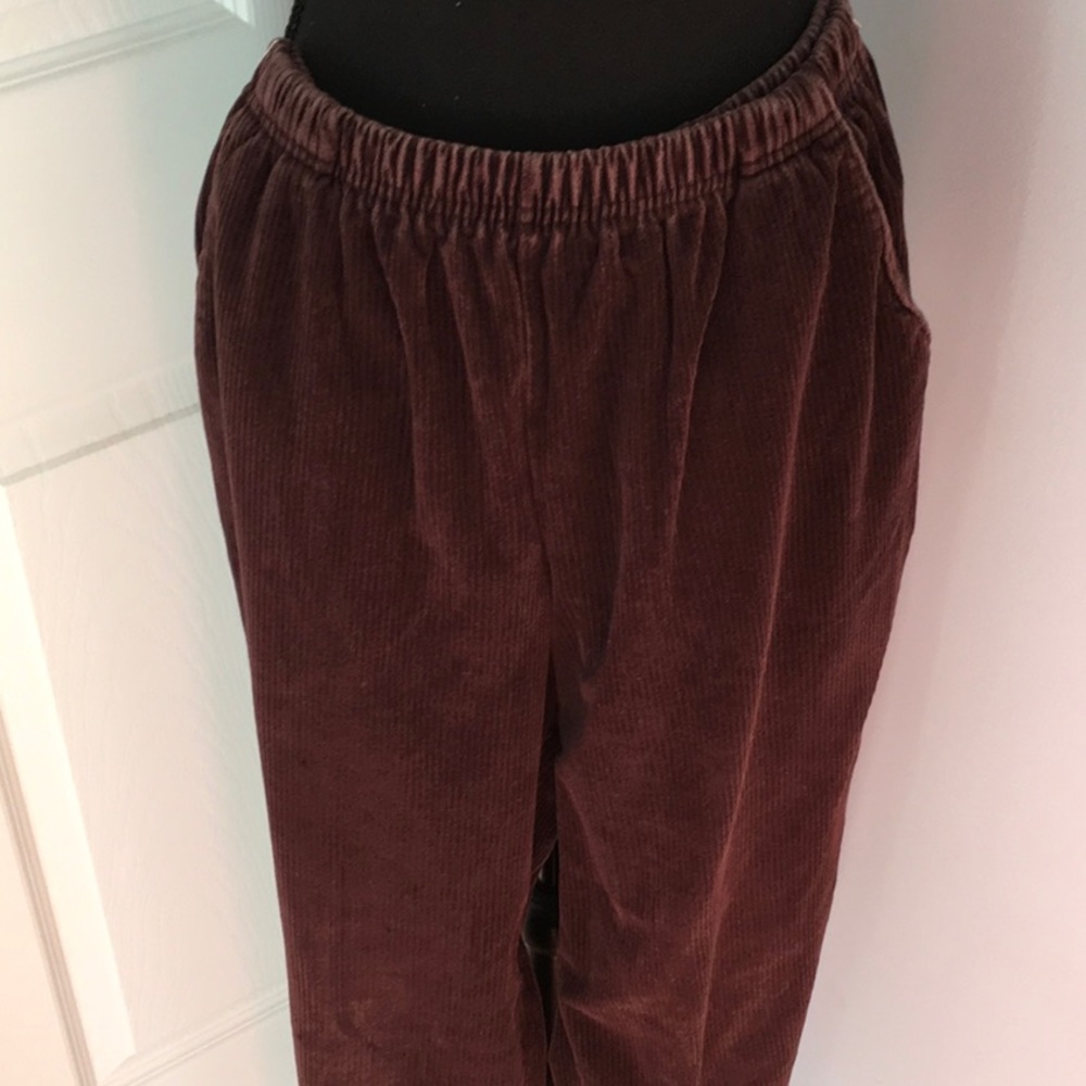 Lands' End Corduroy Pants in Rich Burgundy